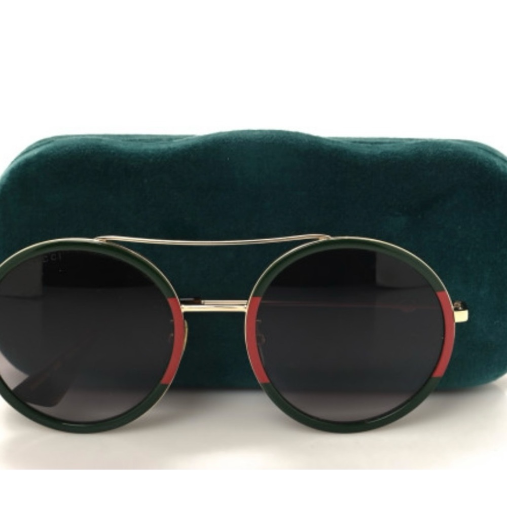 Gucci Green and Red Round Sunglasses GG9061S 451205